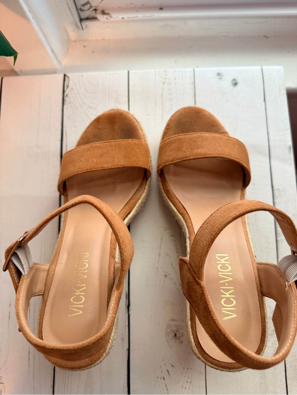 Vicki Vicki | Tan Espadrille Wedge Sandals - Picture 3 of 11